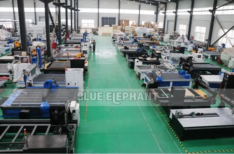 Jinan Blue Elephant 1324 Stone CNC Router with Big Rotary Axis, 4 Axis Wood CNC Machine for Cabinet