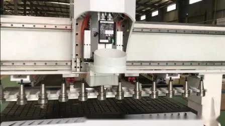 1300X2500mm 4 Axis Atc Liner CNC Router 3D Woodworking Machine Furniture Cabinet Cutting Engraving CNC Wood Carving Machine MDF Milling Engaver