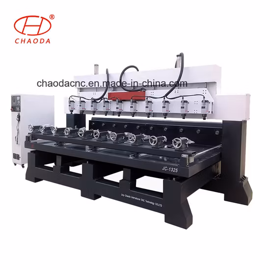 Multi Head 4 Axis CNC Machine, Multi Head CNC Router for 3D Wooden Legs Sculptures